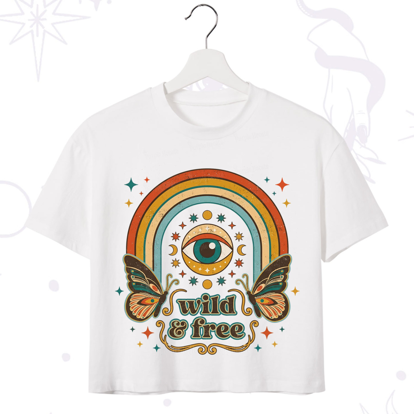 Purplehecate Wild And Free Crop T-Shirt