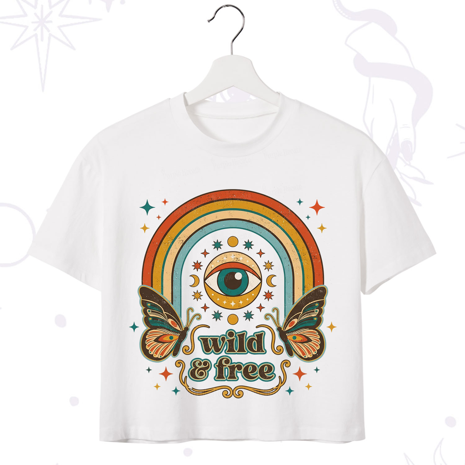 Purplehecate Wild And Free Crop T-Shirt