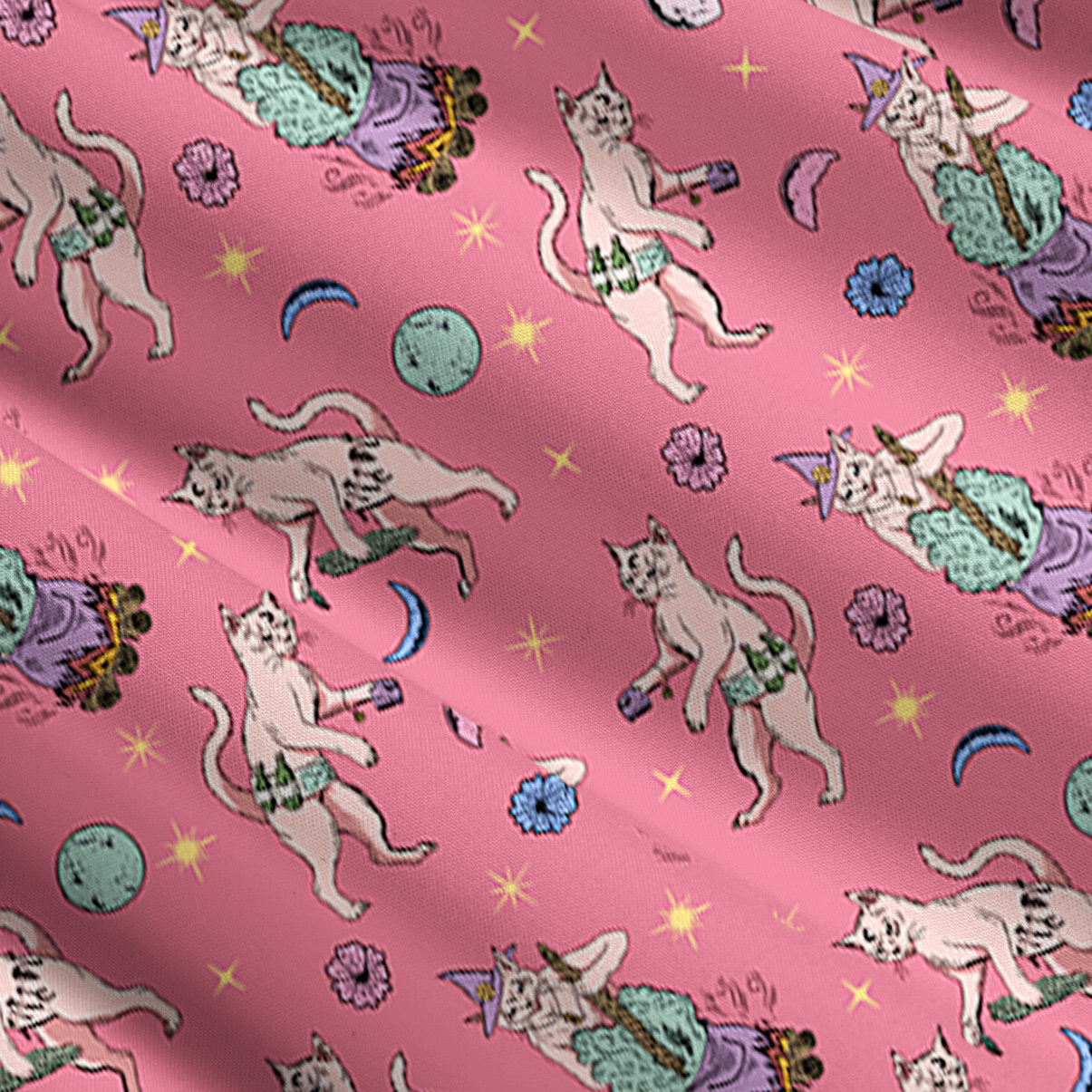 Purplehecate Cat Coven Convertible Maxi Skirt