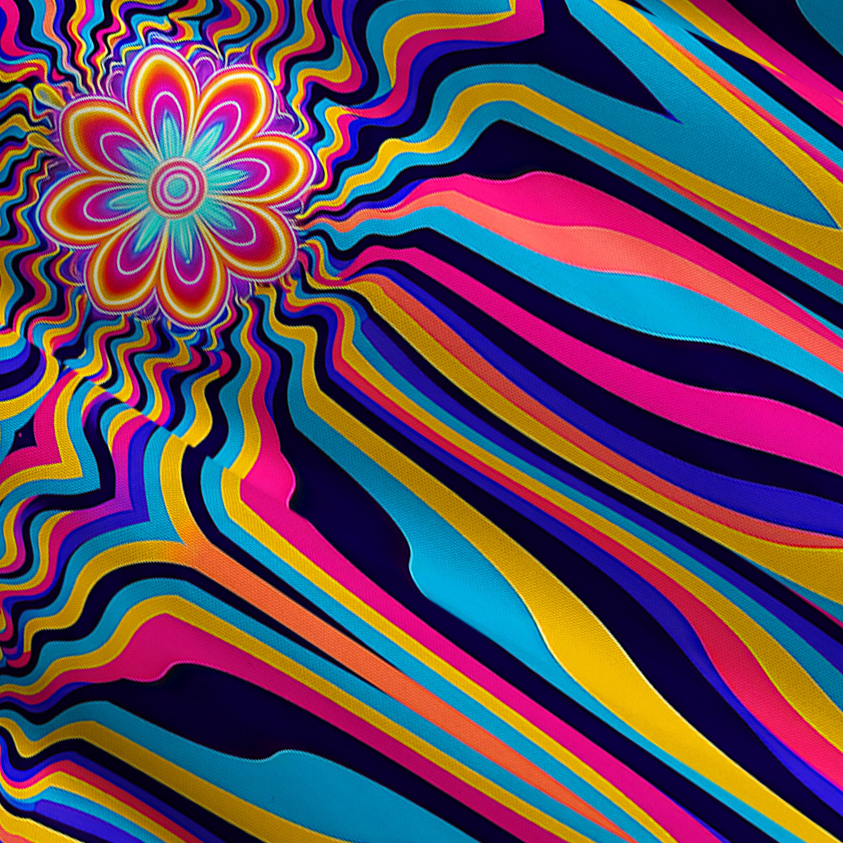 Purplehecate Psychedelic Bloom Convertible Maxi Skirt