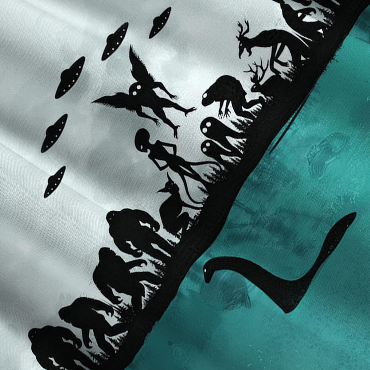 Purplehecate Alien Lake Monster Encounter Convertible Maxi Skirt