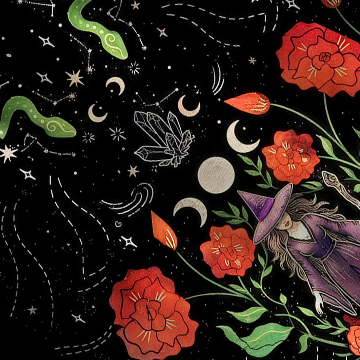 Purplehecate Moon Witch Garden Convertible Maxi Skirt