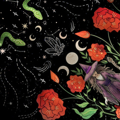 Purplehecate Moon Witch Garden Convertible Maxi Skirt