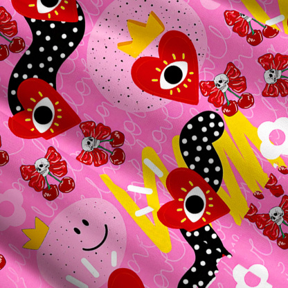 Purplehecate Evil Eye Heart Convertible Maxi Skirt