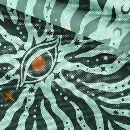 Purplehecate Green Vision Illusion Mesh Button Up Top