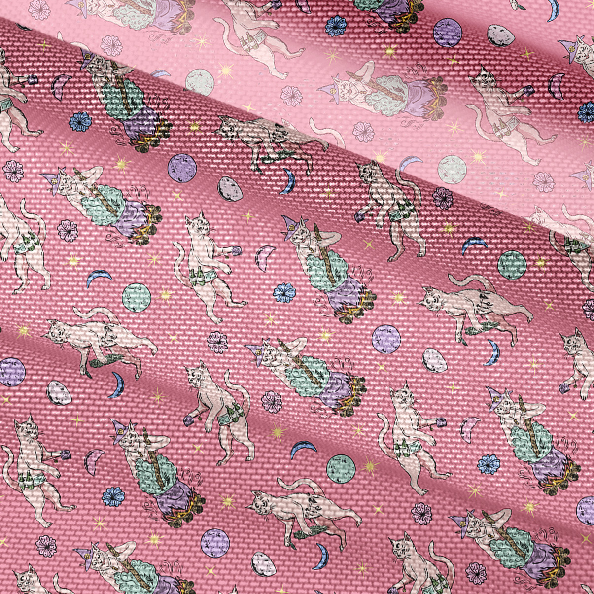 Purplehecate Cat Coven Mesh Button Up Top