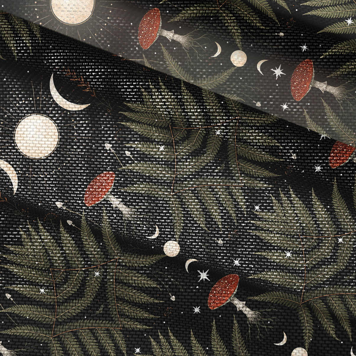 Purplehecate Moonlit Mushroom Gown Mesh Button Up Top