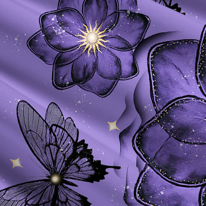 Purplehecate Moonlit Petals and Wings Convertible Maxi Skirt