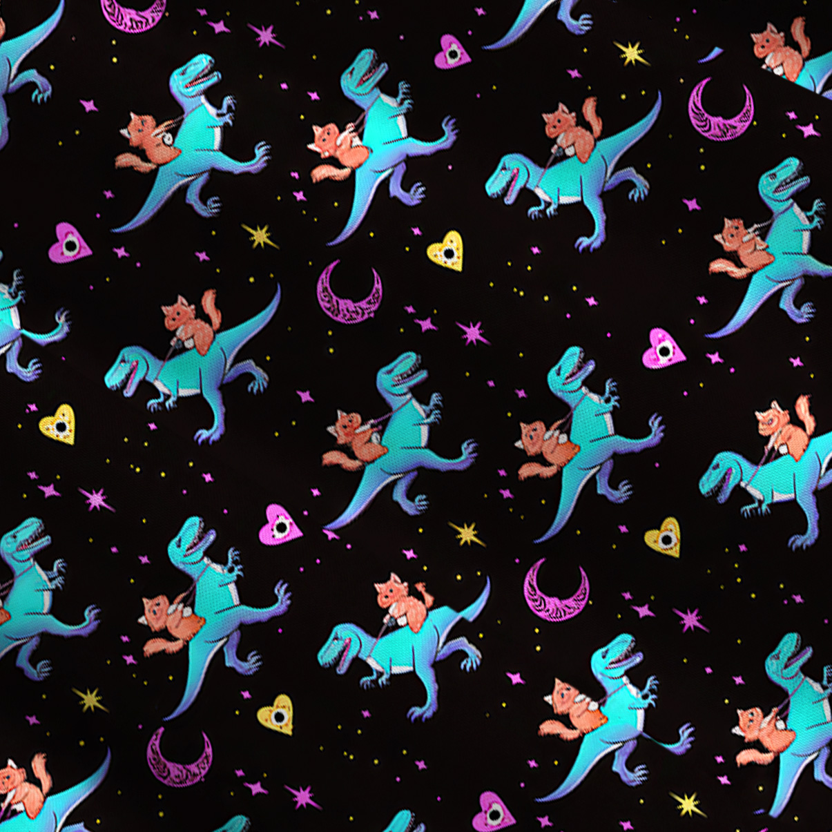 Purplehecate Witch Cat Rides the Dino Convertible Maxi Skirt