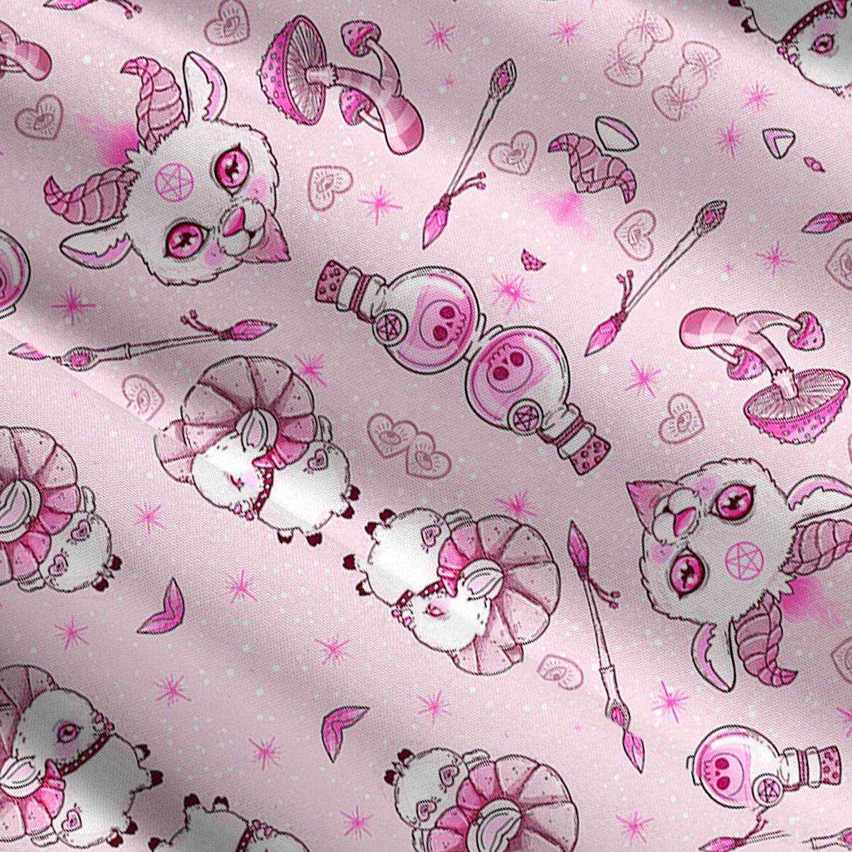Purplehecate Pastel Occult Goat Convertible Maxi Skirt