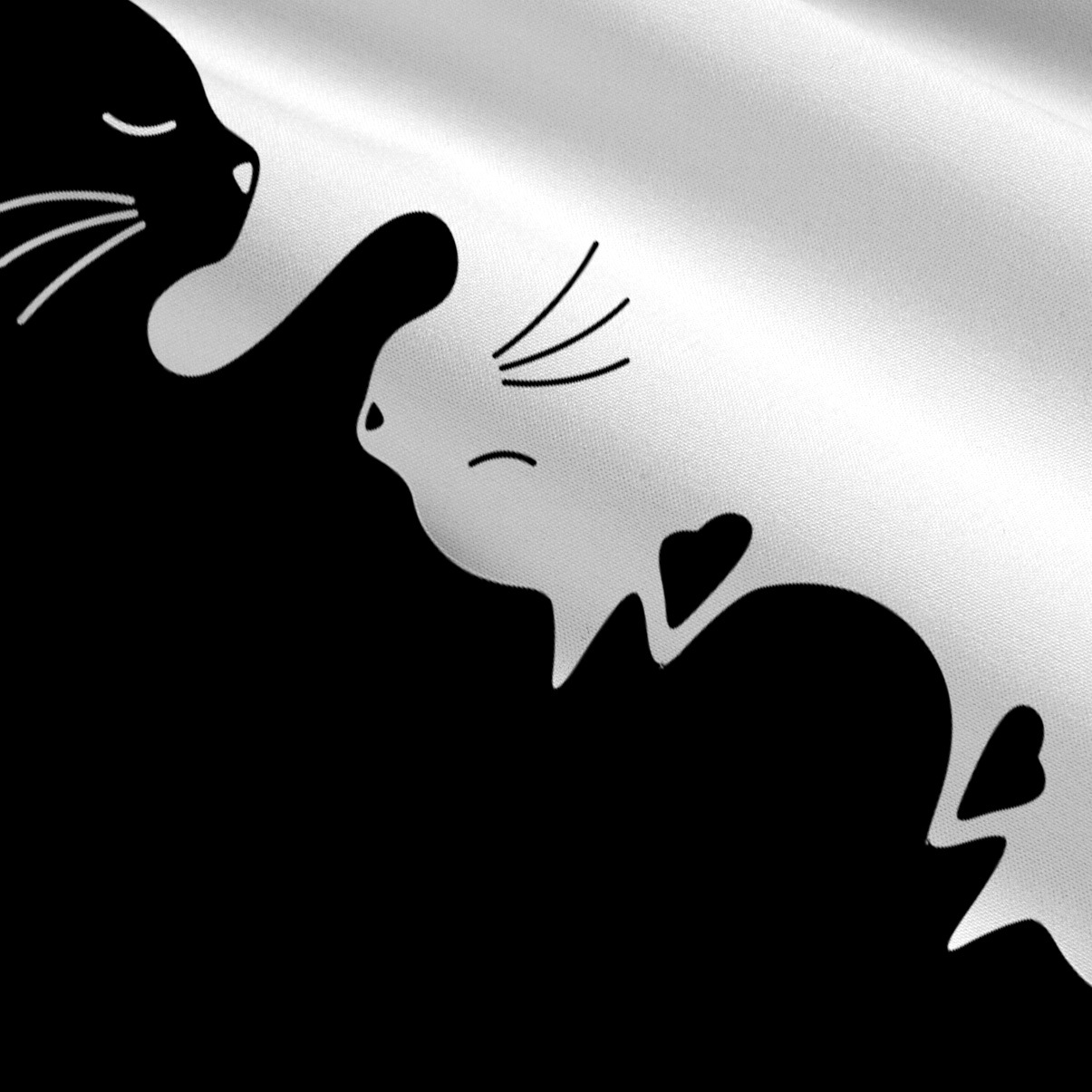 Purplehecate Yin Yang Cat Lover Convertible Maxi Skirt