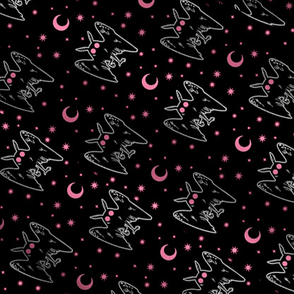 Purplehecate Witchy Mothman Night Convertible Maxi Skirt