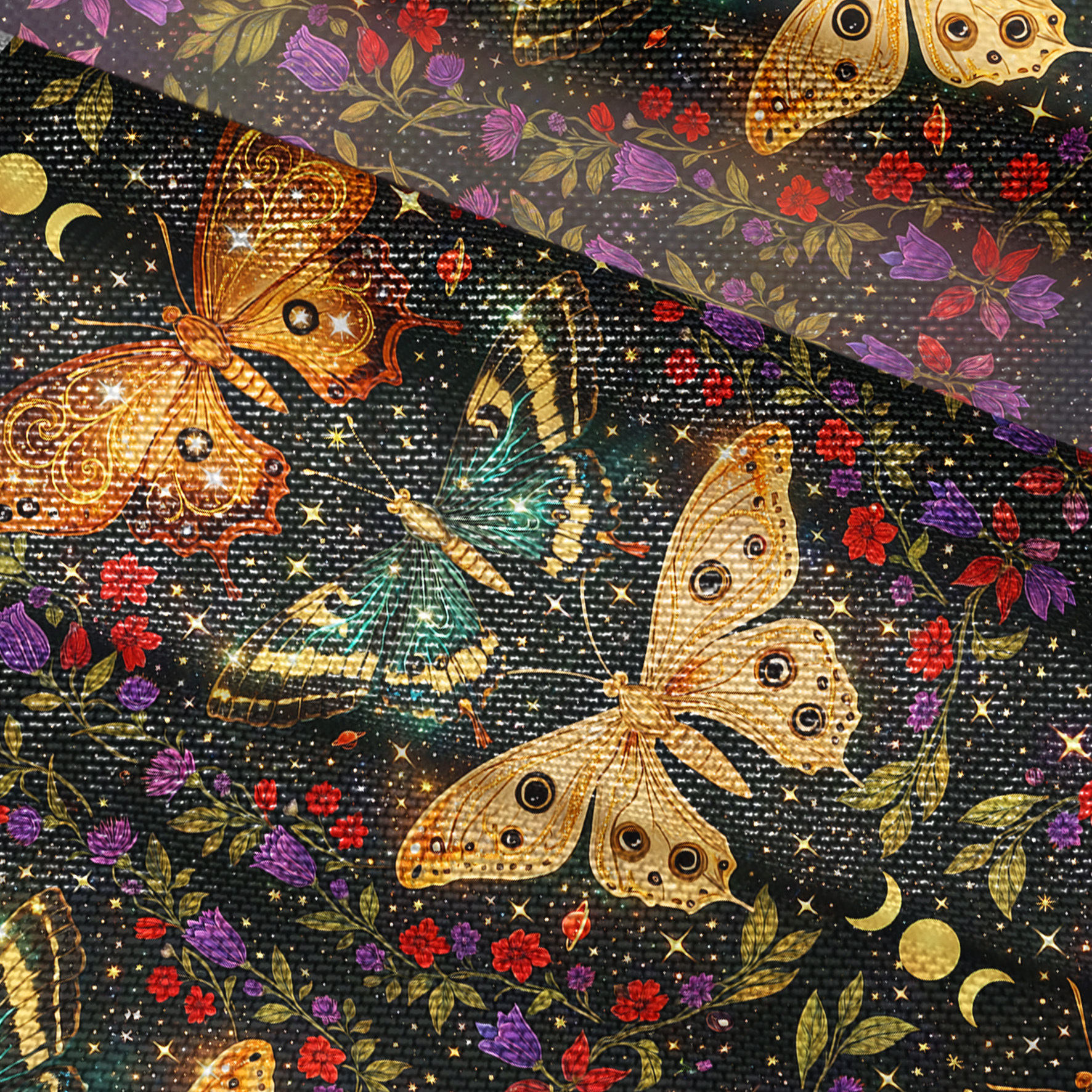 Purplehecate Mystic Butterfly Whisper Mesh Button Up Top