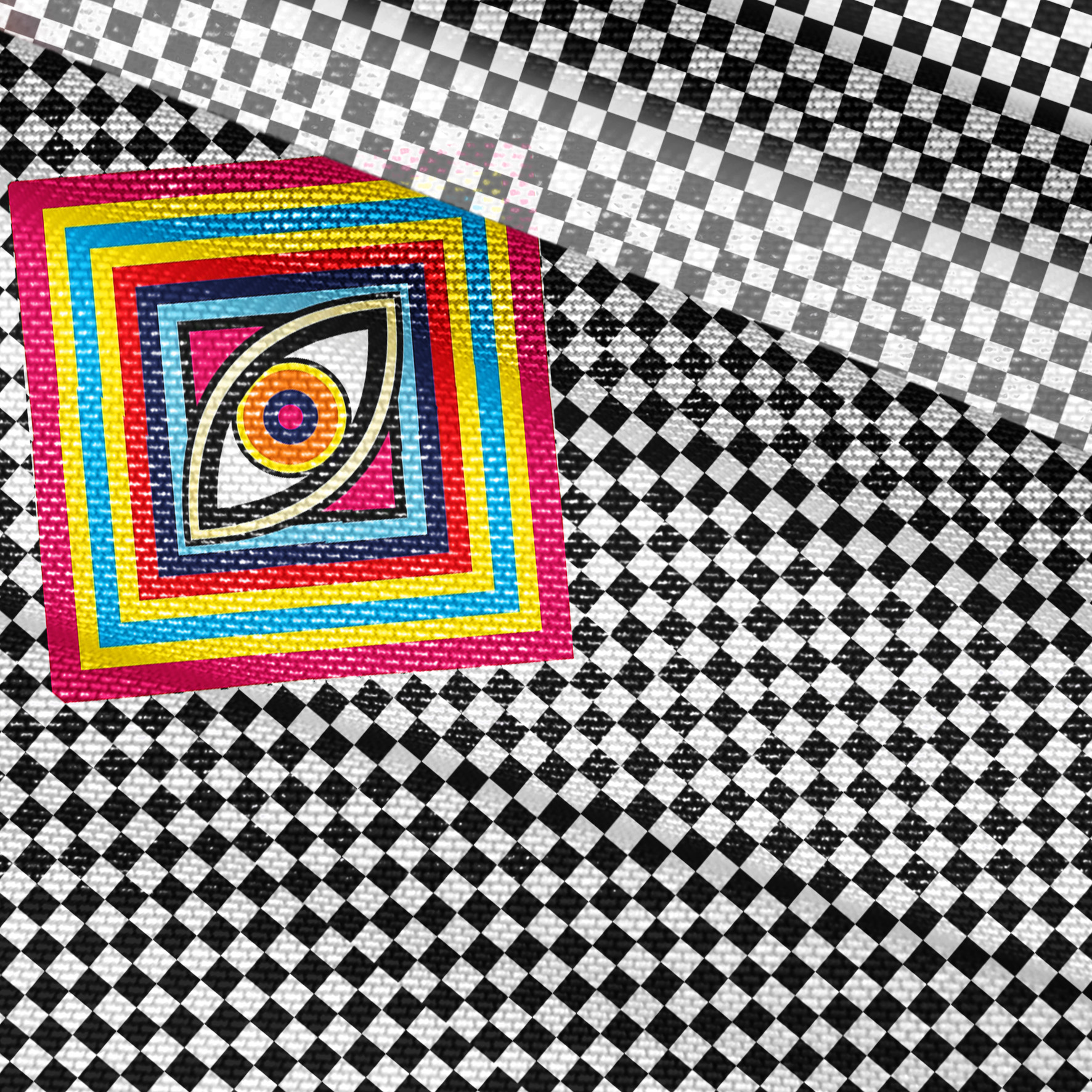 Purplehecate Eye of Illusion Mesh Button Up Shirt
