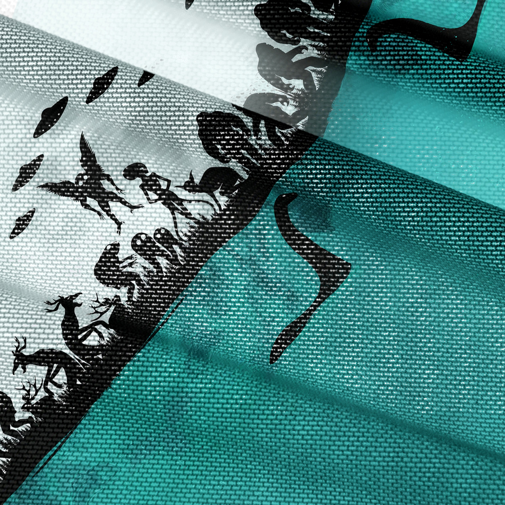 Purplehecate Alien Lake Monster Encounter Mesh Button Up Shirt