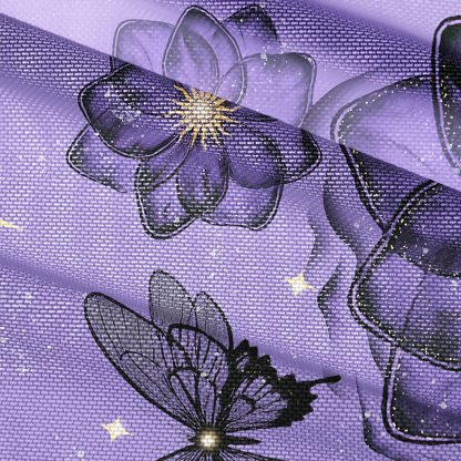 Purplehecate Moonlit Petals and Wings Mesh Button Up Shirt