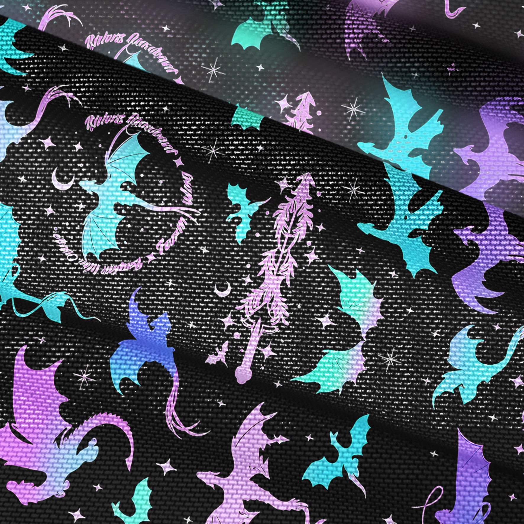 Purplehecate Neon Fantasy Dragon Allover Mesh Button Up Shirt