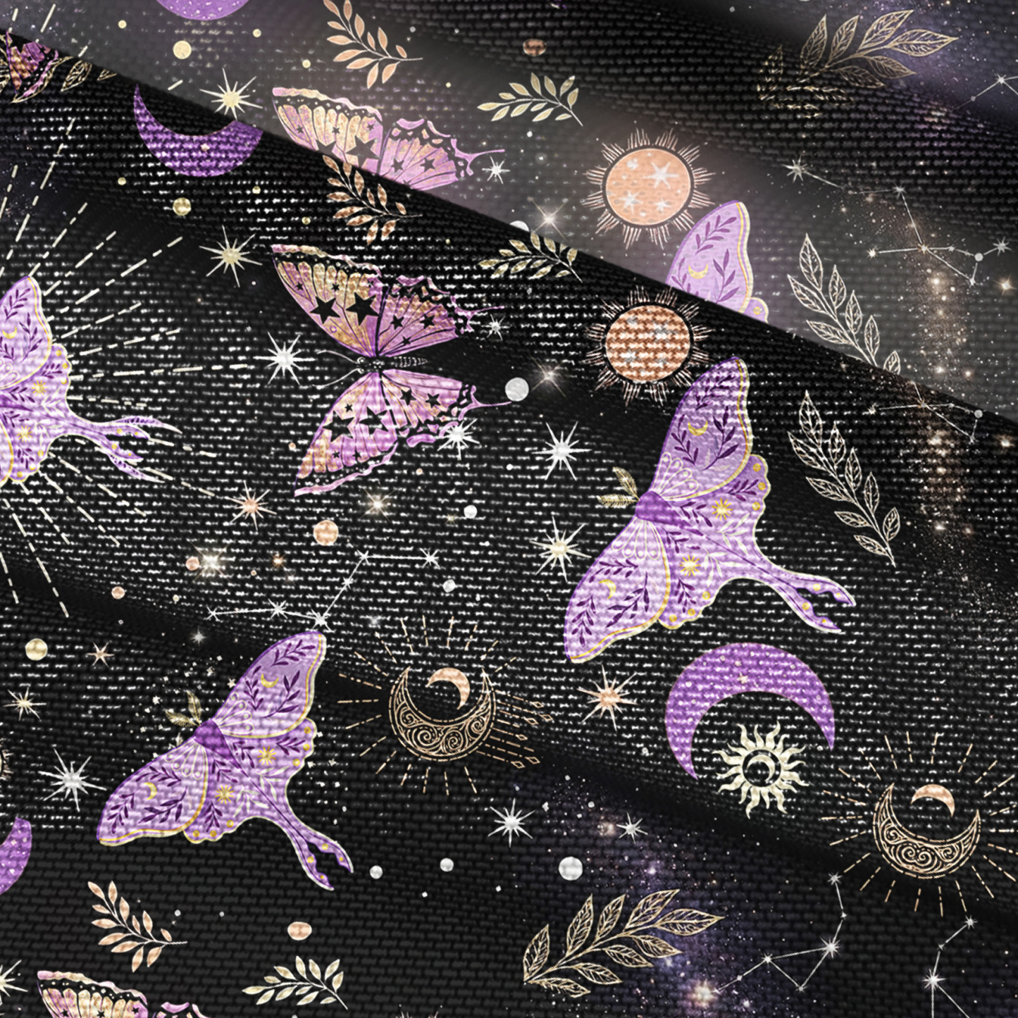 Purplehecate Starry Night Lunar Moth Mesh Button Up Shirt