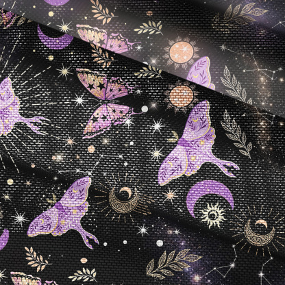 Purplehecate Starry Night Lunar Moth Mesh Button Up Shirt