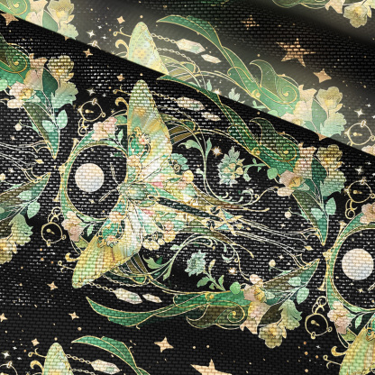 Purplehecate Moon Moth Rave Mesh Button Up Shirt