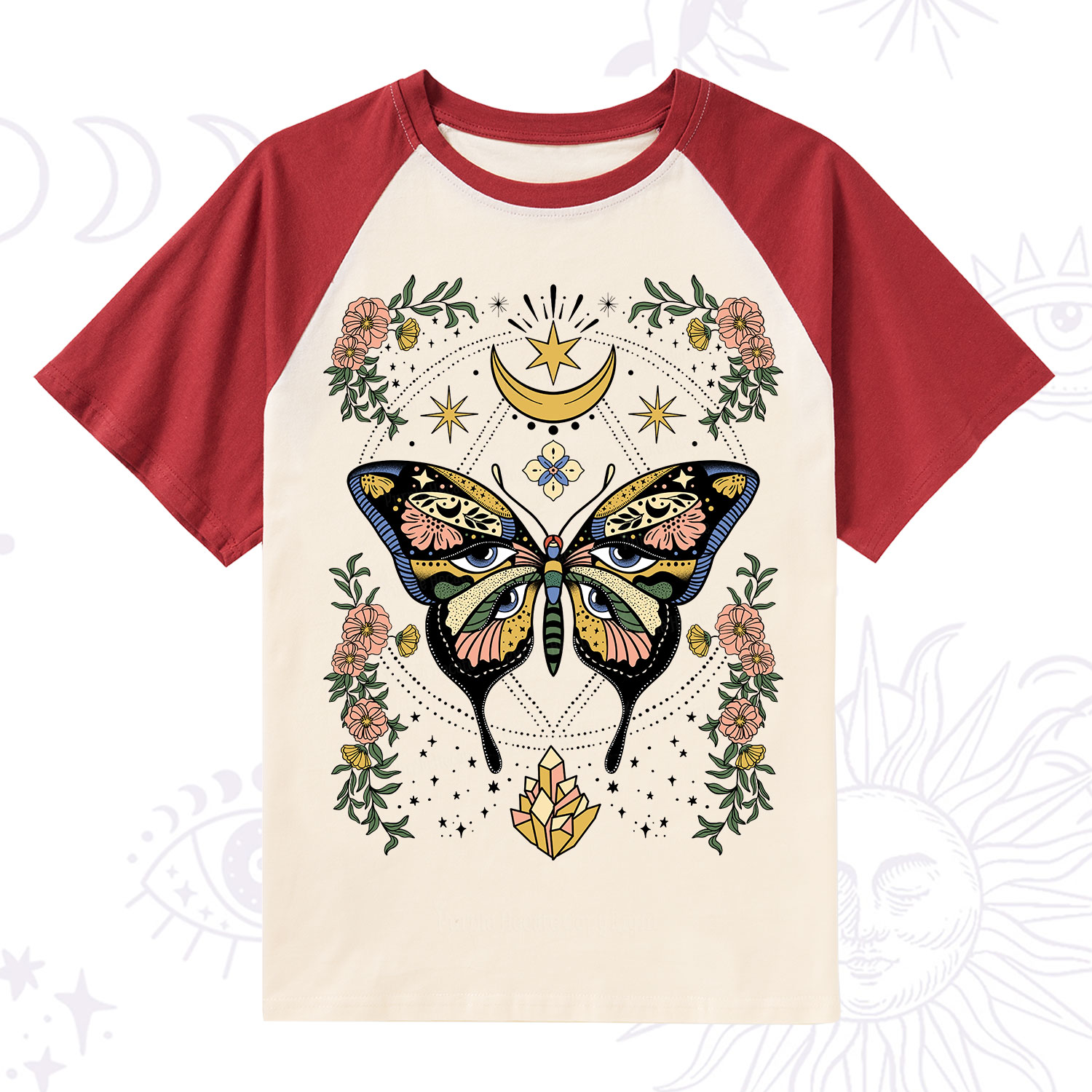 Purplehecate I Am Opening Raglan Short Sleeve T‑Shirt