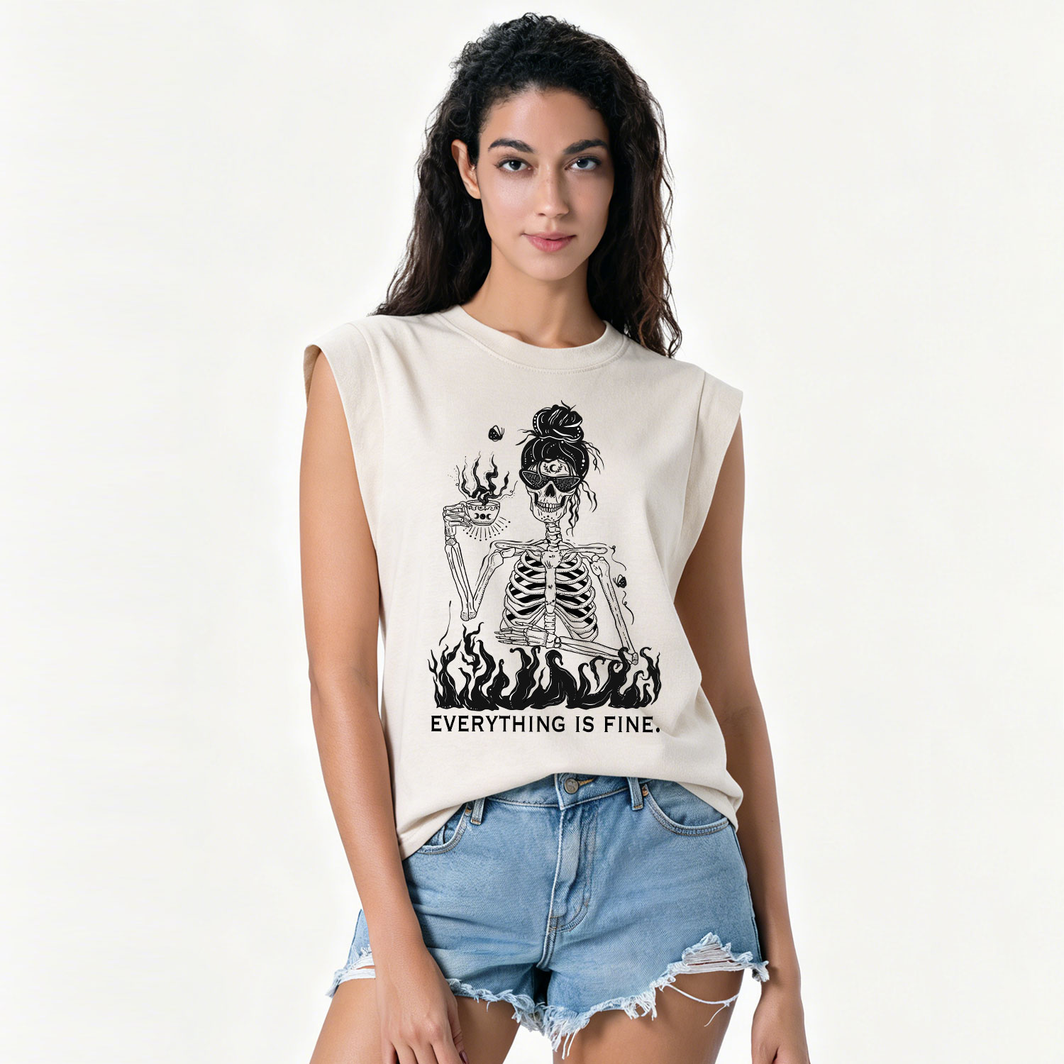 Purplehecate Everything Is Fine Vintage Washed Tank