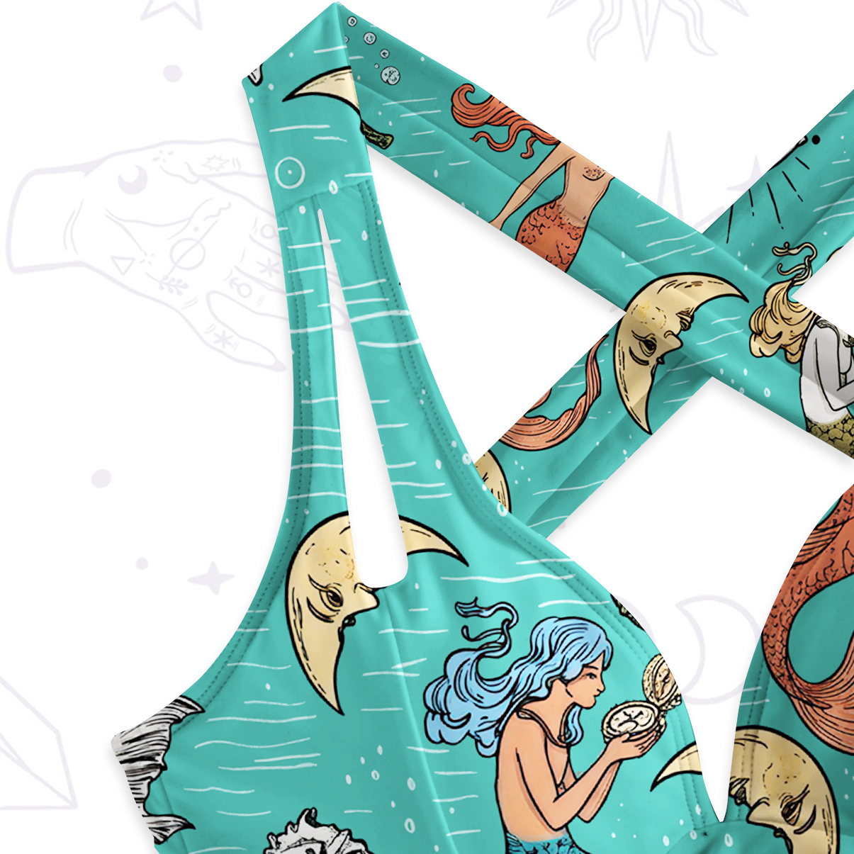 Purplehecate Mermaid Magic One-Piece Swimsuit