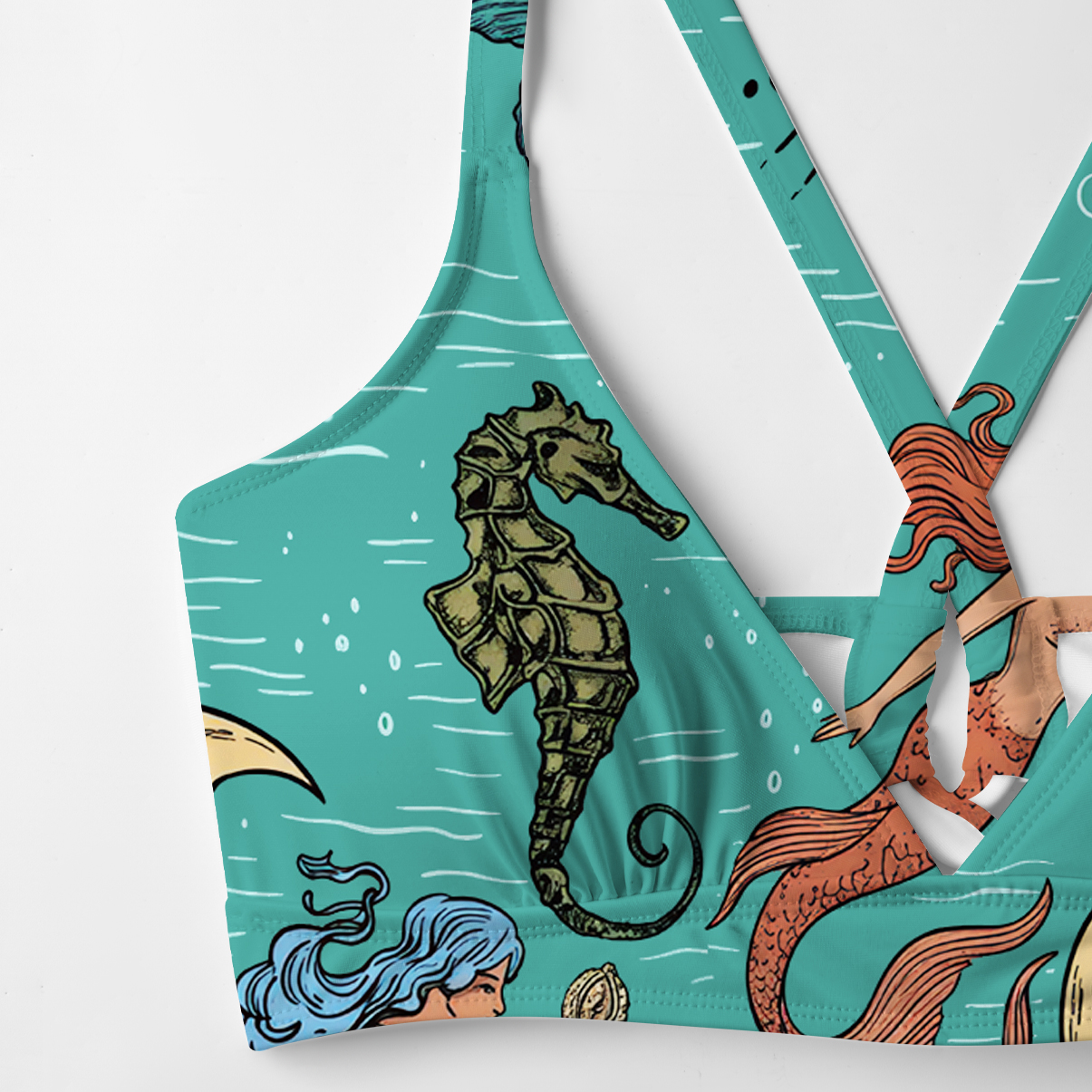 Purplehecate Mermaid Magic Crisscross Tie-Back Bikini Set