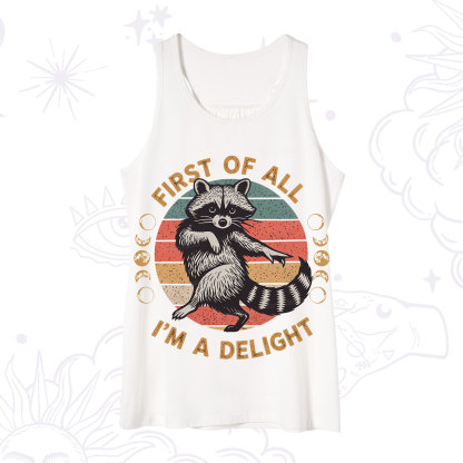 Purplehecate First of All I'm A Delight Raccoon Tank
