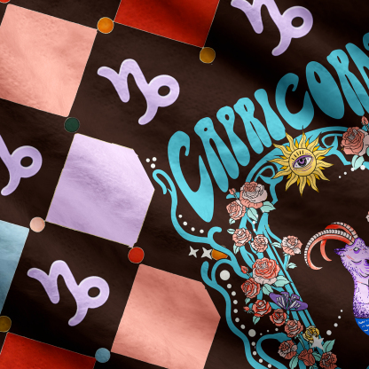 Purplehecate Capricorn Spirit Zodiac Ugly Cardigan Sweaters