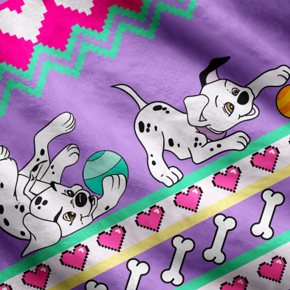 Purplehecate Dalmatian Playtime Ugly Cardigan Sweaters