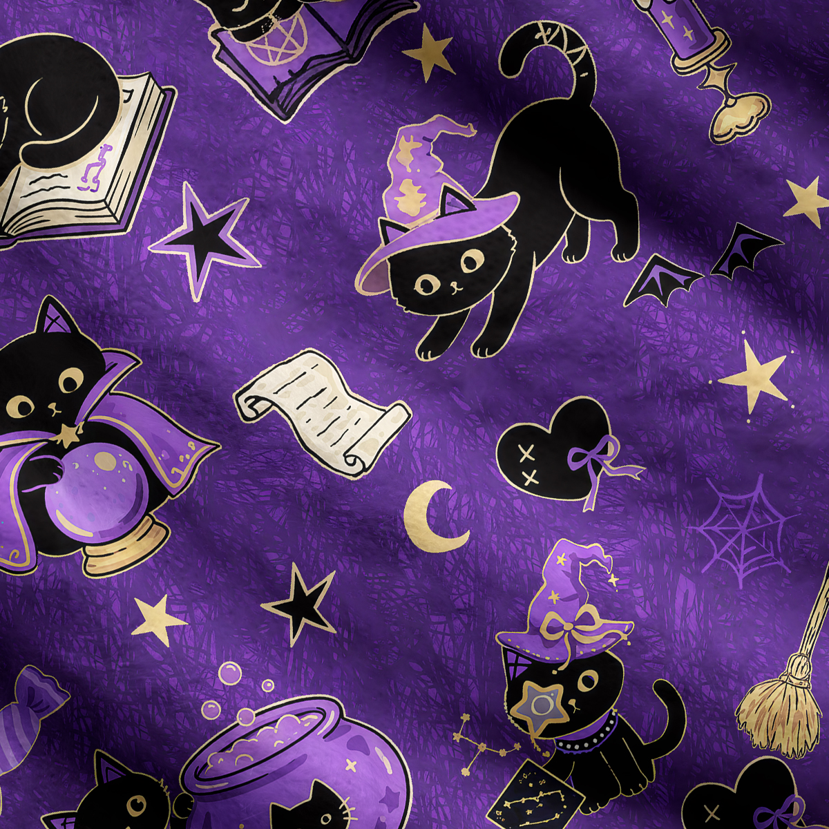 Purplehecate Black Cat Secrets Ugly Cardigan Sweaters