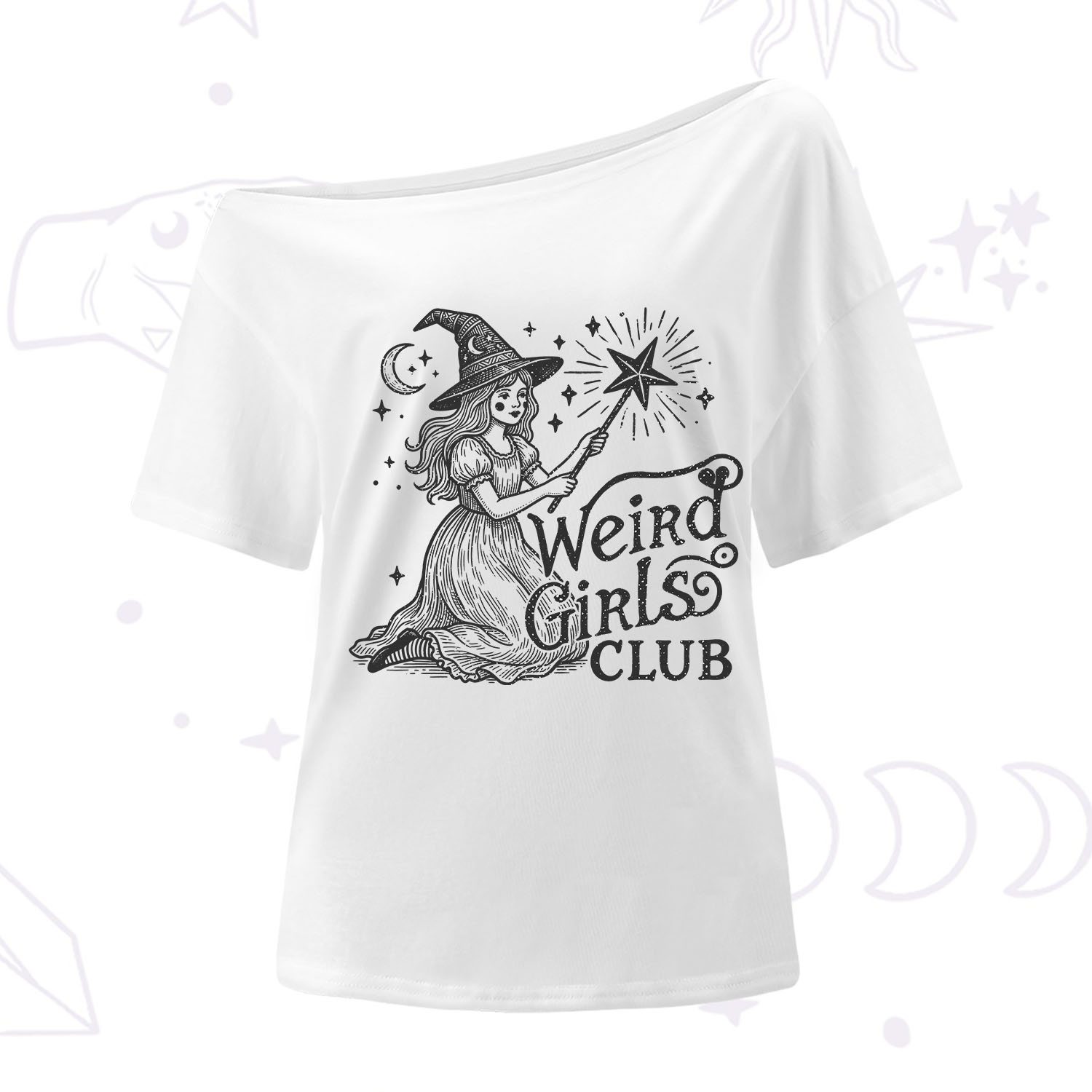 Purplehecate Weird Girls Club One Shoulder T-Shirt