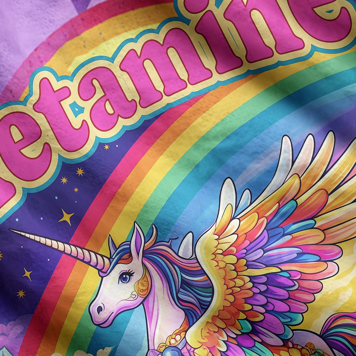 Purplehecate Ketamine Rainbow Unicorn Ugly Cardigan Sweaters