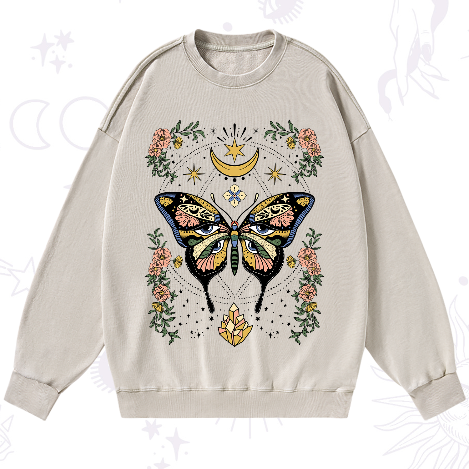 Purplehecate I Am Opening Washed Sweatshirt