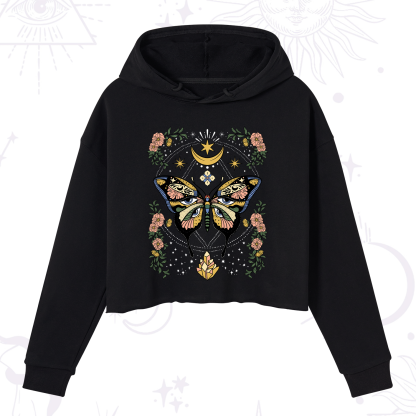 Purplehecate I Am Opening Crop Hoodie