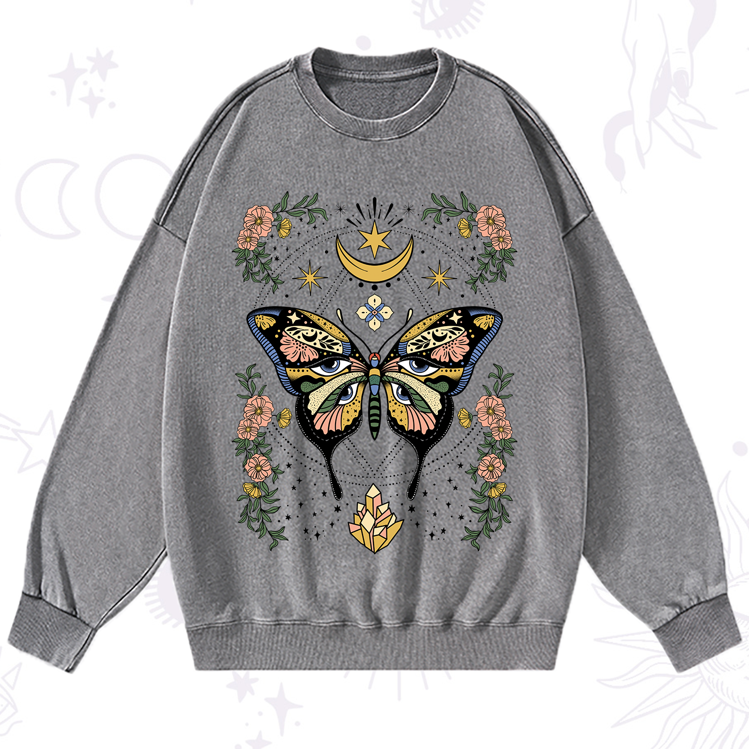Purplehecate I Am Opening Washed Sweatshirt