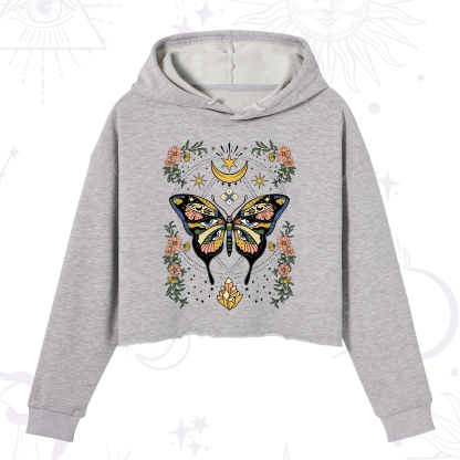 Purplehecate I Am Opening Crop Hoodie