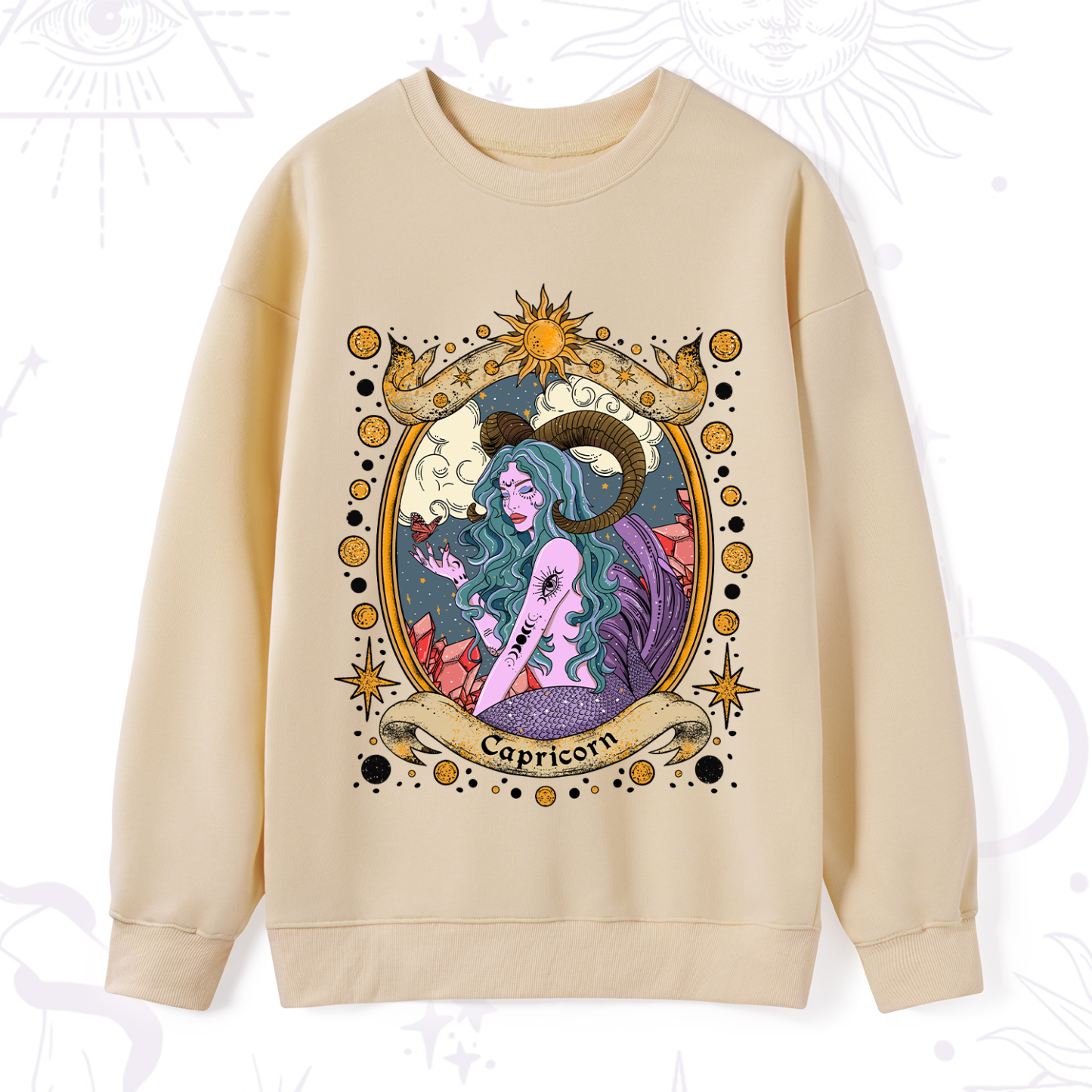 Purplehecate Capricorn Radiance Zodiac Sweatshirt