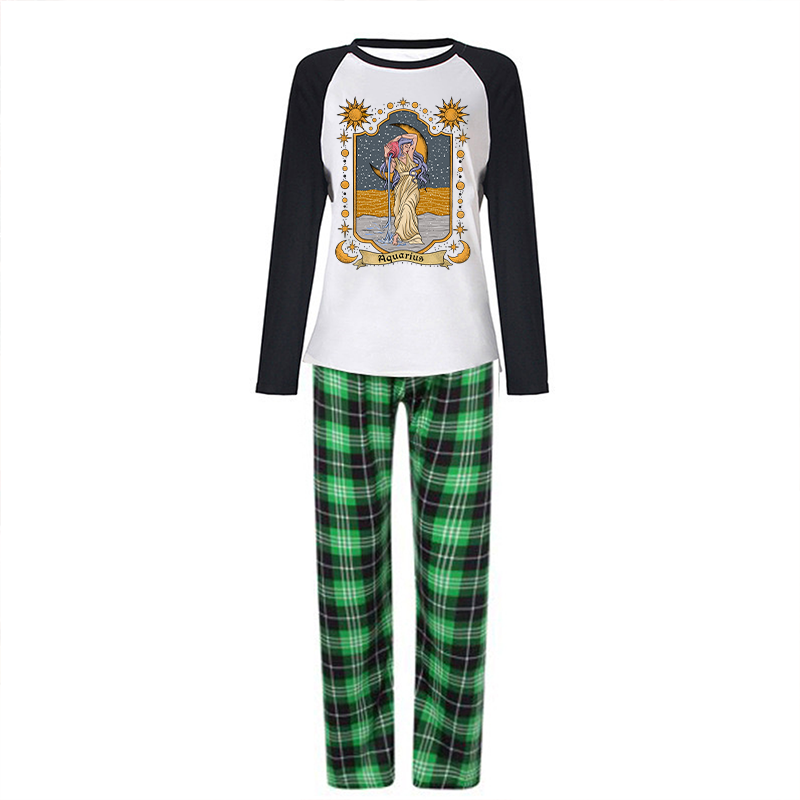 Purplehecate Aquarius Zodiac Christmas Pajamas