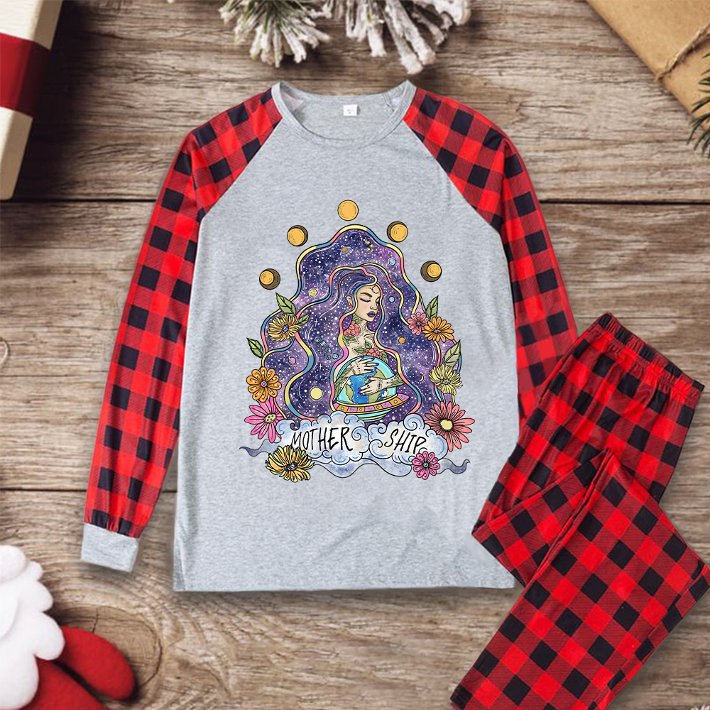 Purplehecate Mother Ship Christmas Pajamas