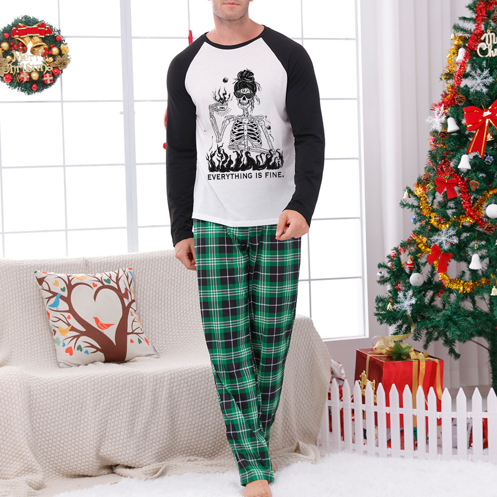 Purplehecate Everything Is Fine Christmas Pajamas