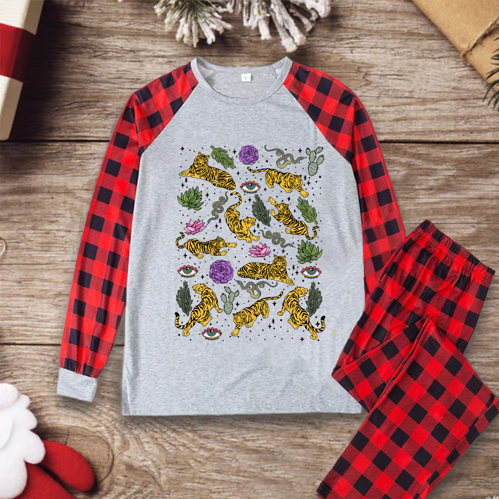Purplehecate Desert Tiger Christmas Pajamas