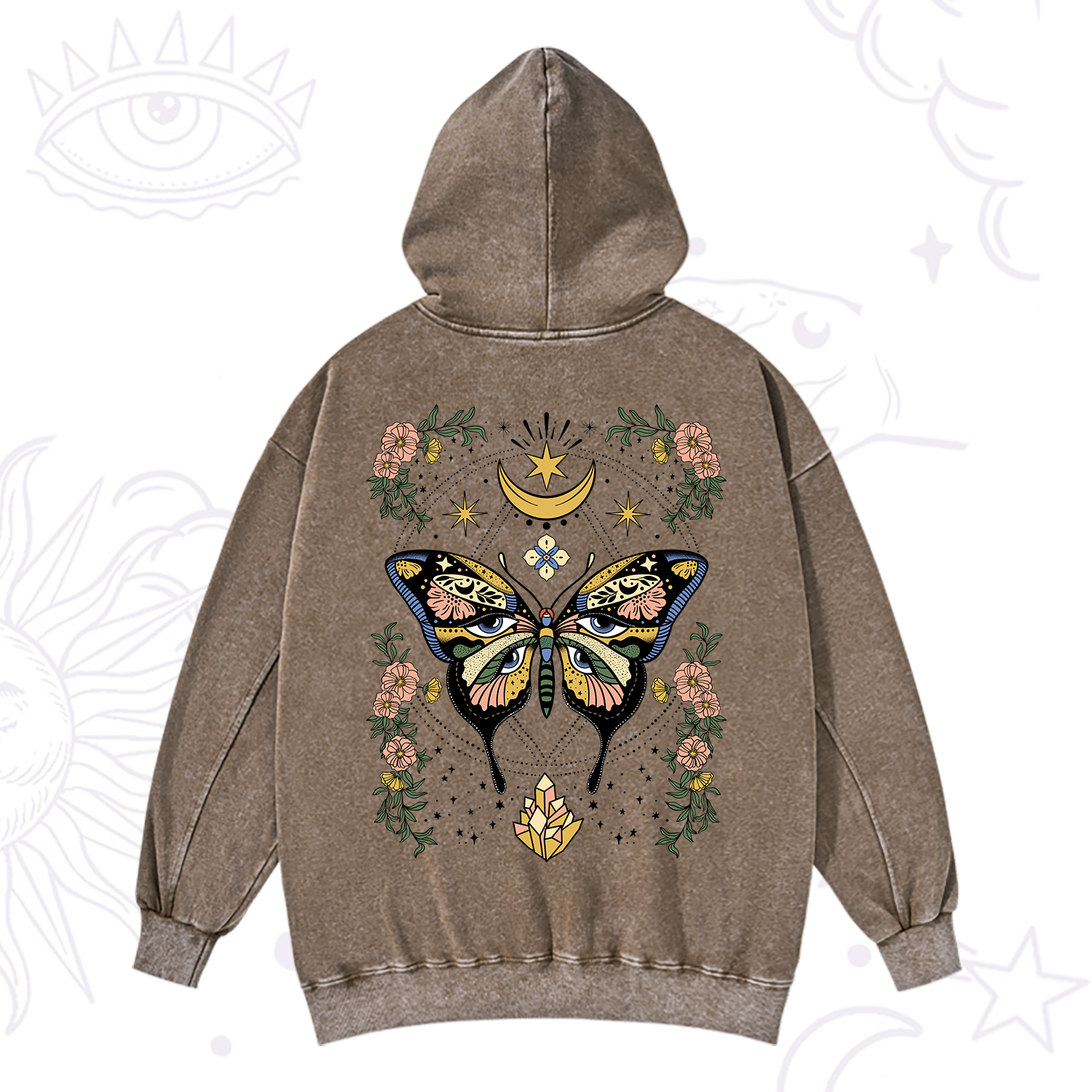 Purplehecate I Am Opening Washed Hoodie