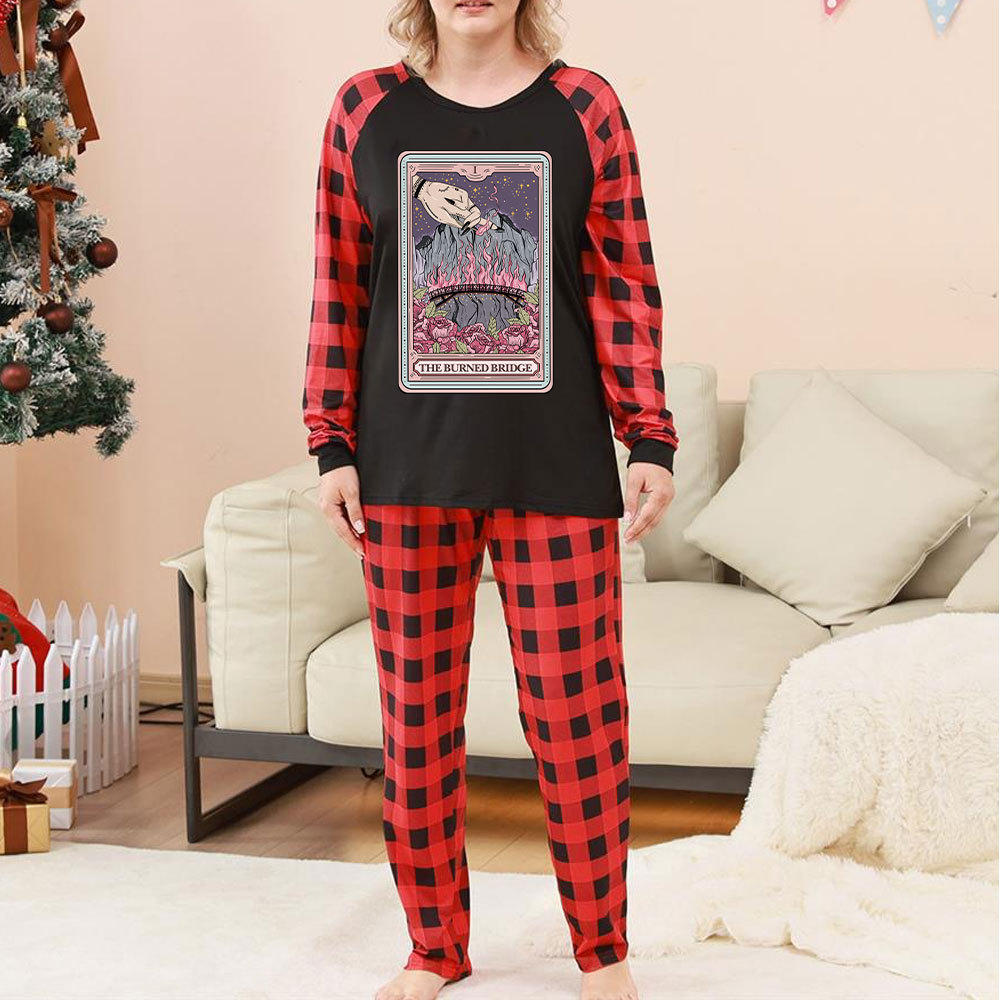 Purplehecate The Burned Bridge Tarot Christmas Pajamas