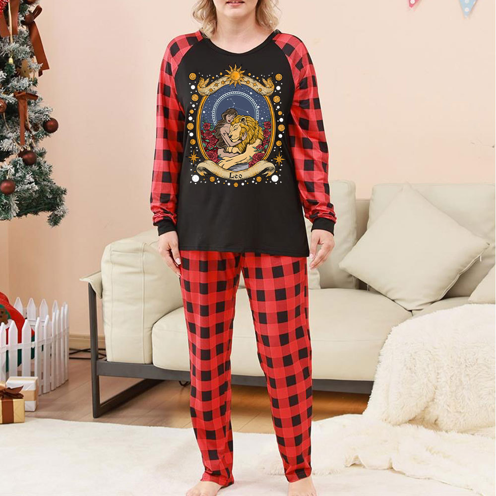 Purplehecate Celestial Leo Zodiac Christmas Pajamas