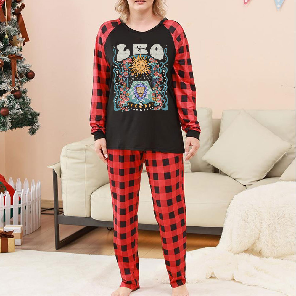 Purplehecate Leo Spirit Zodiac Christmas Pajamas