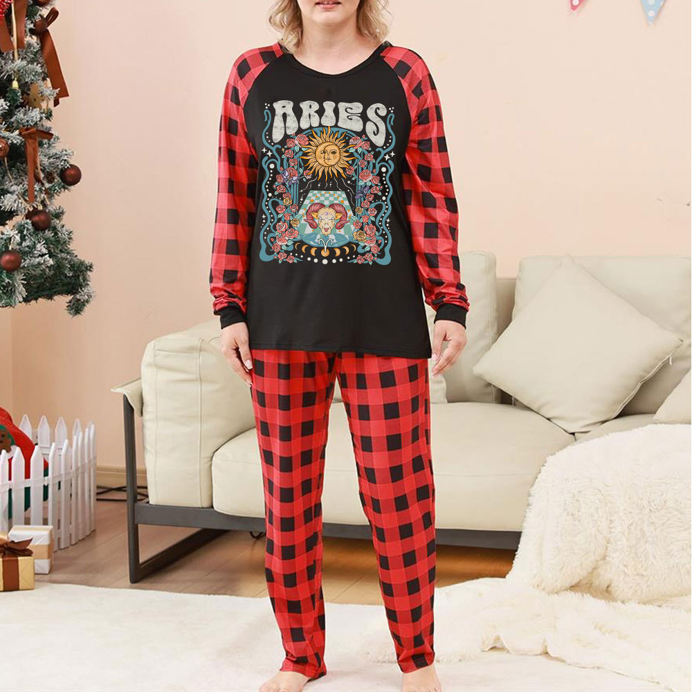 Purplehecate Aries Spirit Zodiac Christmas Pajamas