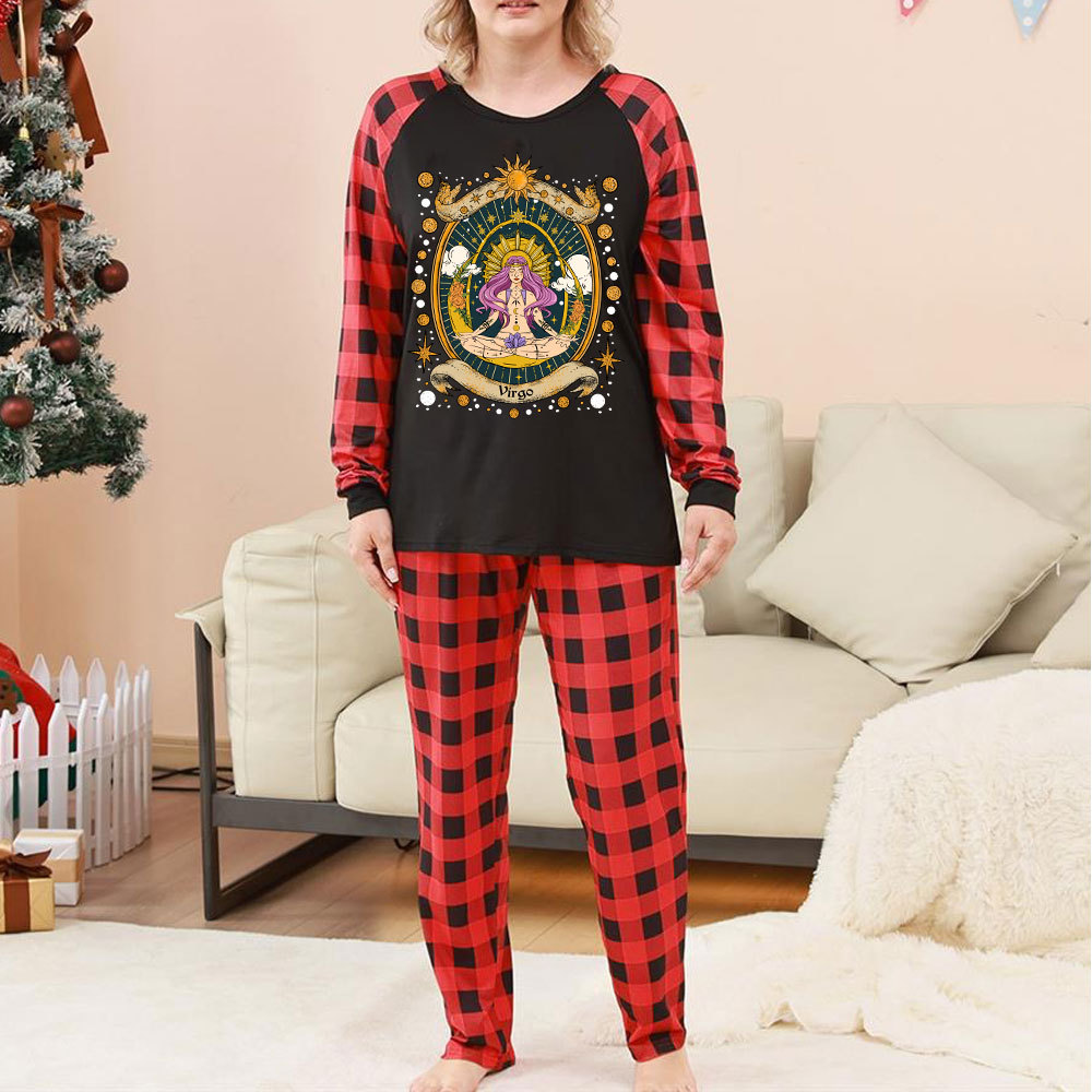 Purplehecate Virgo Radiance Zodiac Christmas Pajamas