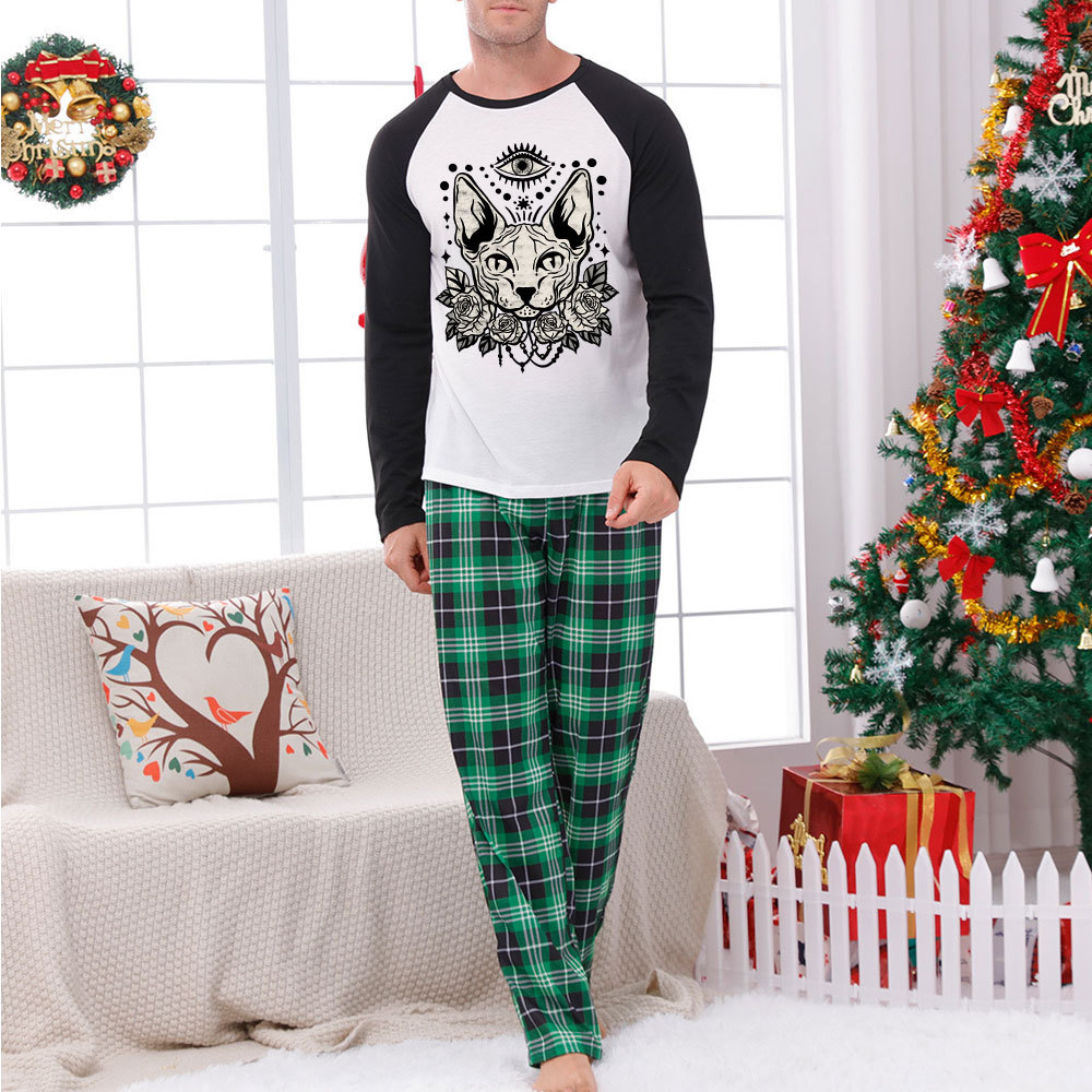 Purplehecate Mystical Cat Christmas Pajamas